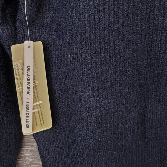 NWT RD Syle V-Neck Ribbed Sweater Navy - Picture 8 of 8